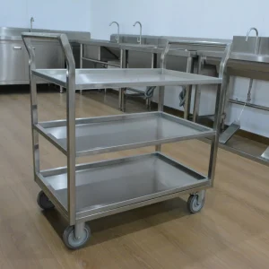 Portable Commercial Stainless Steel Mobile Food Cart Trolley