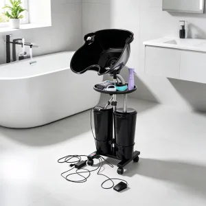 Portable Electric Pump Hairdressing Equipment Shampoo Sink Two Water Buckets Shower for Living Room Barber Store Use Plastic