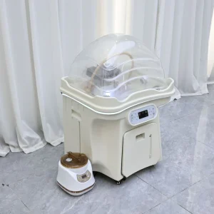Portable Foldable Ceramic Shampoo Chair Basin with Waterproof Design for Salon and Elderly Bedridden Patient Hair Washing