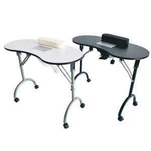 Portable Folding Iron Frame Nail Table With Nail Dust Collector and Nail Hand Pillow