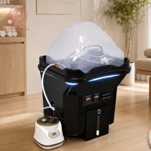 Portable Japanese Head Spa Shampoo Basin With 60L Tank Water Circulation Steamer Hair Therapy Salon Equipment