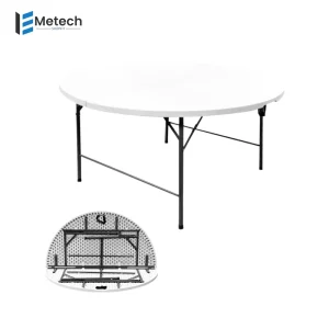 Portable Lightweight White Folding Table for Outdoor Parties Events for Courtyard Hospital General Use Plastic Outdoor Furniture