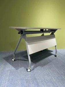 Portable Metal Adjustable Folding Conference Table with Caster Modern Office Furniture for Commercial Use
