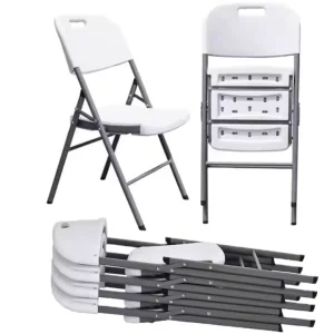 Portable Outdoor Plastic Garden Dining Hotel Folding Chairs Contemporary Design Lightweight Foldable White for Events Rental
