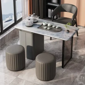 Portable Premium Modern Coffee Table with Extendable Backrest Stable and Durable Design for Home Office and Hotel Daily