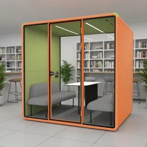 Portable Privacy Pod Soundproof Phone Booth Acoustic Cabin for Library Mall School Corporate Call Booth Study Pod