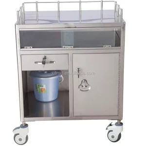 Portable Stainless Steel Hospital Trolley Medical Crash Cart for Debridement Procedures