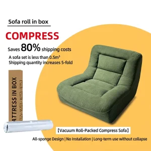 Portable Vacuum Roll Packed Compress Gaming Lazy Sofa Bolster Frame Floor Lounge Chair Lightweight Compressed Living Room Sofas
