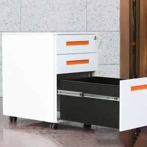 Portable Wheeled Storage Cabinet Steel Drawer Cabinet Storage Mobile Metal Cabinet