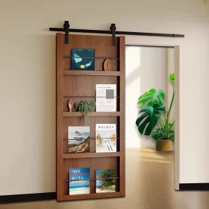 Postmodern Composite Wooden Barn Door Bookshelf Bedroom Dining School Living Room Warehouse Bathroom Outdoor