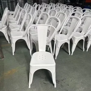 Powder Coating Commercial Furniture Restaurant Industrial Metal Dining Chairs