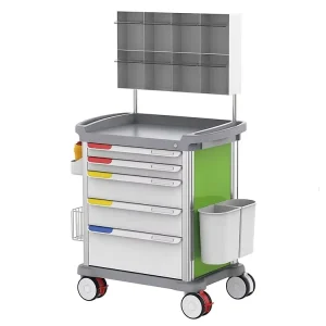 Practical Equipment ABS Emergency Trolley 5 layer Drawer Nurse Anesthesia Cart Medical Cart Trolley