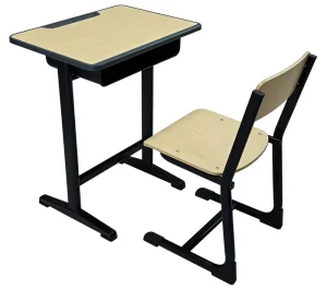 Practical Wooden Classroom Furniture Desk and Chair Combo School Table and Chair Set for Students Classroom