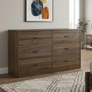 Premium Convertible Wooden Panel 6 Drawer Chest Contemporary Living Room Storage Cabinet for Hotel Use Directly OEM