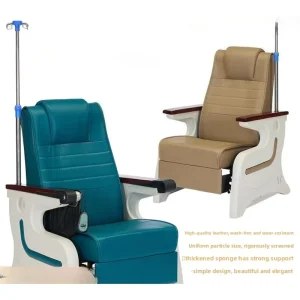 Premium Electric Reclining Infusion Chair Medical Lounge Waiting Room Luxury IV Chair with Adjustable Backrest Customized