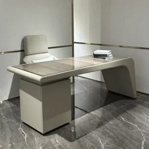 Premium Executive Office Set Wood Veneer Luxury Office Desk for CEO Office Hotel