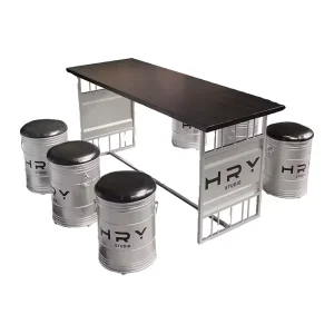 Premium Industrial Commercial Bar Furniture Sets Modern Innovative Bucket Tables Chairs for Restaurants BBQ Spots