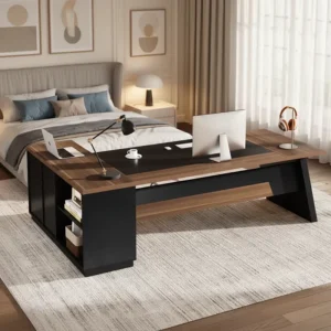Premium L Shaped Executive Office Desk with Drawers and File Cabinet Crafting Sophisticated Work Areas