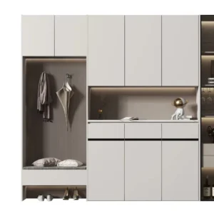 Premium Large Capacity Multi Layer Shoe Cabinet with Drawers for Hotel and Public Lobby Layout