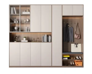Premium Large Capacity Multi Layer Shoe Cabinet with Drawers for Hotel and Public Lobby Layout