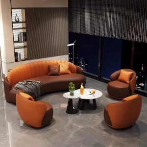 Premium Leather Sofa Set Modern Design for Hotels Company Reception Areas & Home Offices