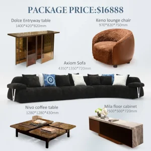 Premium Luxury Home Furniture Living Room Couch Sofa Sets Custom Villa Apartment Coffee Table Sofa Chair