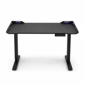 Premium Modern Electric Adjustable Height Gaming Desk with LED Lights Eco Friendly Portable for Home Office Office Building