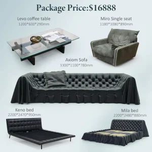 Premium Modern Home Furniture Sofa Armchair Coffee Table and Beds for Living Room Bedroom