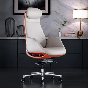 Premium PU Leather Executive Chair Luxury Boss Chair Reclining CEO Office Chair for Villa Home Office Furniture Collection