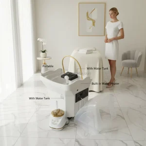 Premium Portable Shampoo Bowl Head Spa Bed Without Plumbing Korean Salon Equipment Mobile Shampoo Basin with Tank