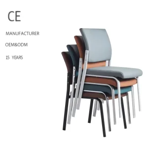 Premium Pu Padded Metal Frame Interlocking Auditorium Church Conference Theater Stackable Metal Conference Office Chair