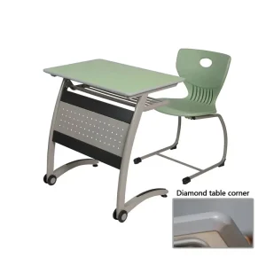 Premium Quality Customizable Student Desk and Chair Set with Ergonomic Design for Primary Secondary School Classroom Furniture