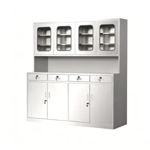 Premium Quality Stainless Steel Medication Workstation Hospital Use Modern Design 4 Lockable Drawers Durable Corrosion Resistant
