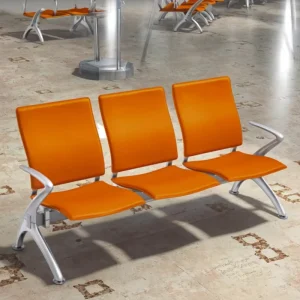 Premium Steel Waiting Room 3 Seat Bench with Ergonomic Design for Hospitals Clinics Modern Corporate Reception Areas