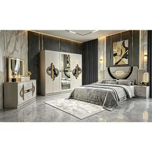 Price Complete Luxury Bedroom Sets king Size Bed Double Master Room Wooden Turkish Modern Bedroom Furniture Set