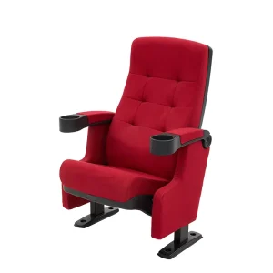 Price Preferential Price High Back Luxury Red Fabric Upholstered Movie Room Theater Hall Cinema Seat Armchairs