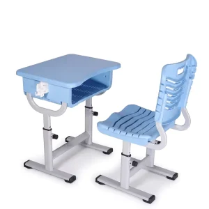 Primary Middle School Students Modern Adjustable Height Lifting Learning Table and Chair Set for Classroom Training