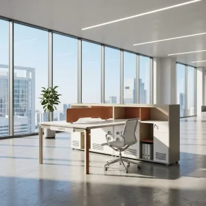 Privacy Screen 2 Seater Durable Ergonomic Office Desk Scratch Proof Water Resistant Imported Finish E1 Eco Friendly Board Large