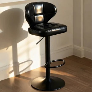 Pro Grade Piston Swivel Function 360 Degree Rotation Padded Bar Stool Mid Back Support for Kitchen Island Breakfast Bar