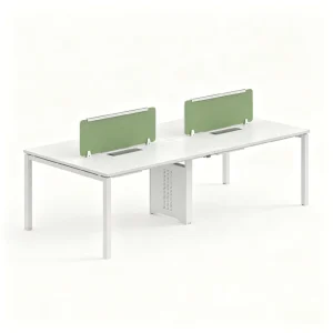 Professional 4 Person Shared Leg Office Benching System Modular Workstation Eco-Friendly Design for Large Corporate Office
