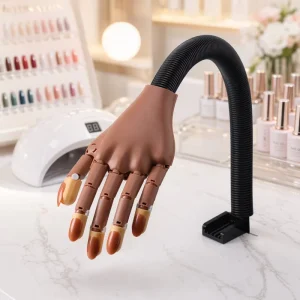 Professional Articulated Nail Practice Hand with Mechanical Joints and Clamp Stand Flexible Mannequin Acrylic Gel Training Custom