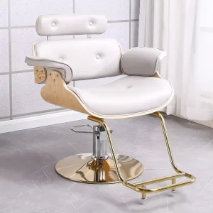 Professional Beauty Man Barber Chair in Home Salon Furniture Personalized Aesthetic Luxury Leg Rest Synthetic Leather Material