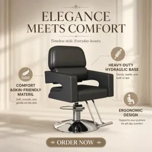 Professional Beauty Salon Barber Chair for Hair Stylist Swivel Adjustable Spa Beauty Equipment Barbershop Barber Chair