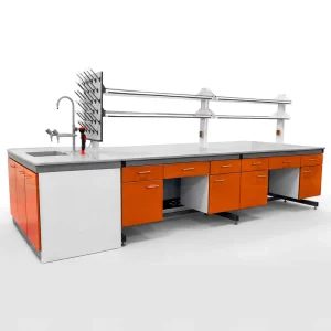 Professional Chemistry Lab Benches Medical Tables with Reagent Rack for School and Hospital