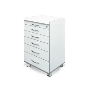 Professional Dental Clinic Mobile Side Storage Cabinet Medical Instrument Organizer Trolley 59x50x89cm Hospital Furniture CE