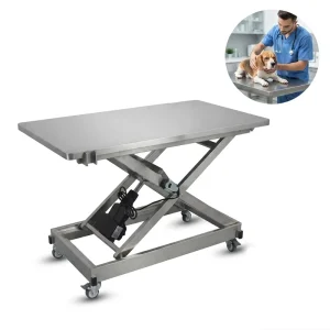 Professional Electric Lift Stainless Steel Veterinary Treatment Table for Clinic and Hospital