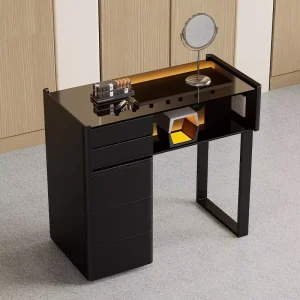 Professional Equipment Table Single Manicure Table Furniture With Dust Vacuum Cleaner and Luxury Light Nail Table