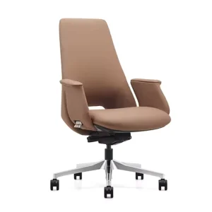Professional Ergonomic High Back Office Chair Comfortable Leather Swivel Executive Chair Thick Padded Headrest Manager School