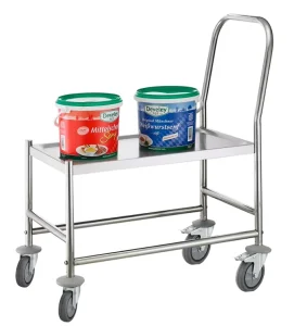 Professional Heavy Duty Stainless Steel Platform Hand Truck Trolley Cart Knock down Design 4 Swivel Castors Hotel