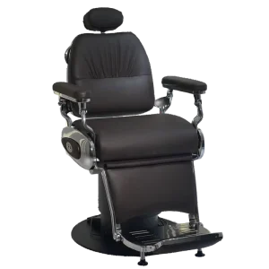 Professional High End Men’s Classic Electric Brown Barber Chair Modern Salon Multifunctional Recliner Factory Synthetic Leather